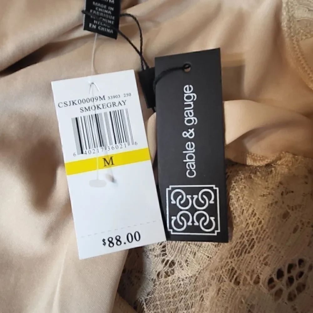 Cable & Gauge Tan Lace Jacket - Picture 10 of 11